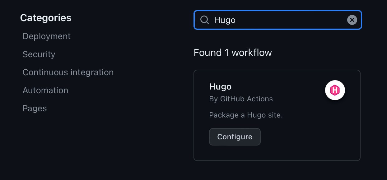 hugo actions